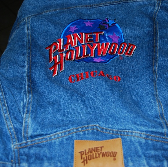90's planet hollywood denim jacket childrens sizeL - Picture 5 of 7